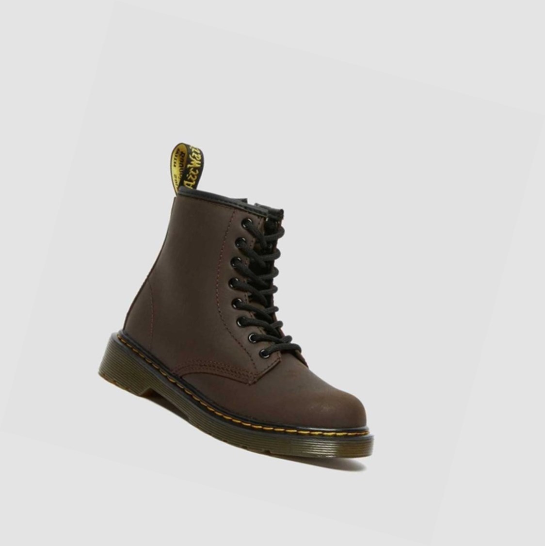 Dr Martens 1460 Faux Fur Bélelt Junior Gyerek Fűzős Bakancs Sötétbarna | 574908VWO