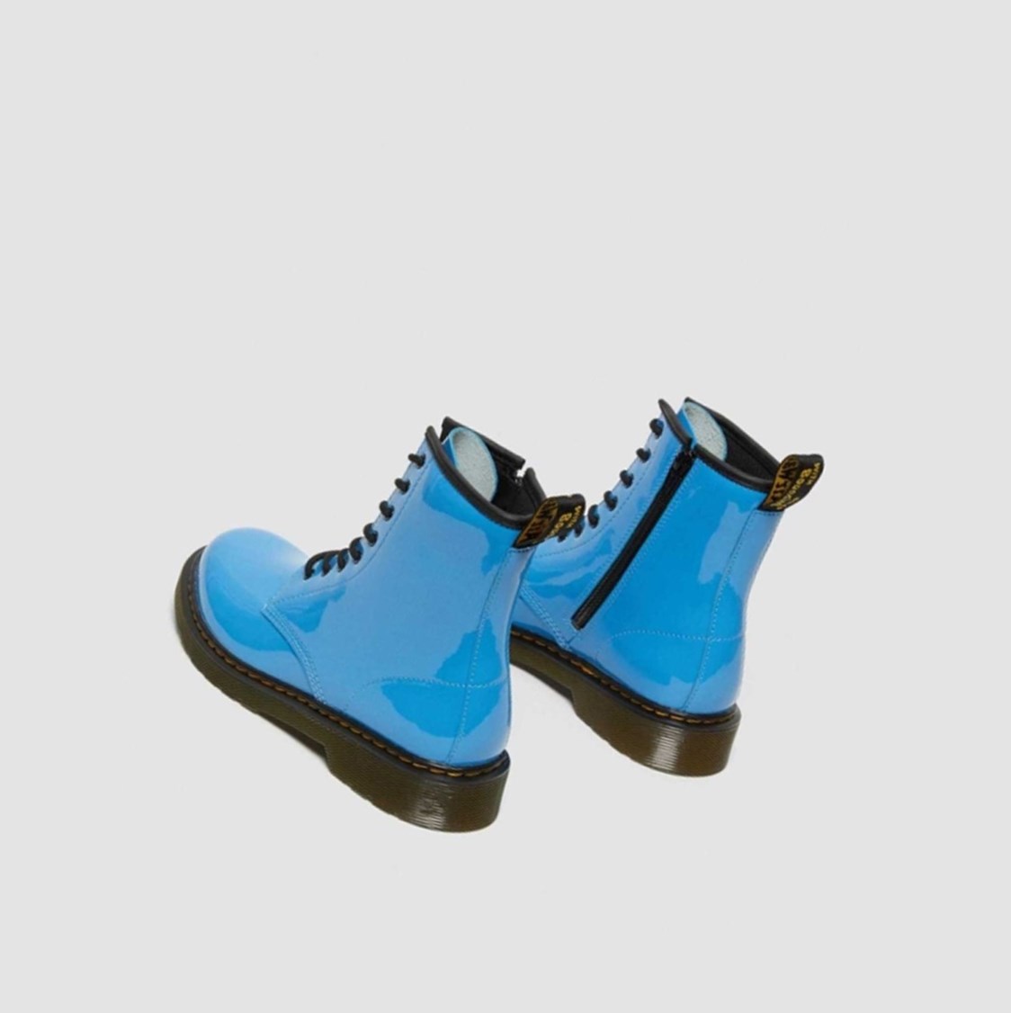 Dr Martens 1460 Lakkbőr Youth Gyerek Fűzős Bakancs Kék | 587932ARO