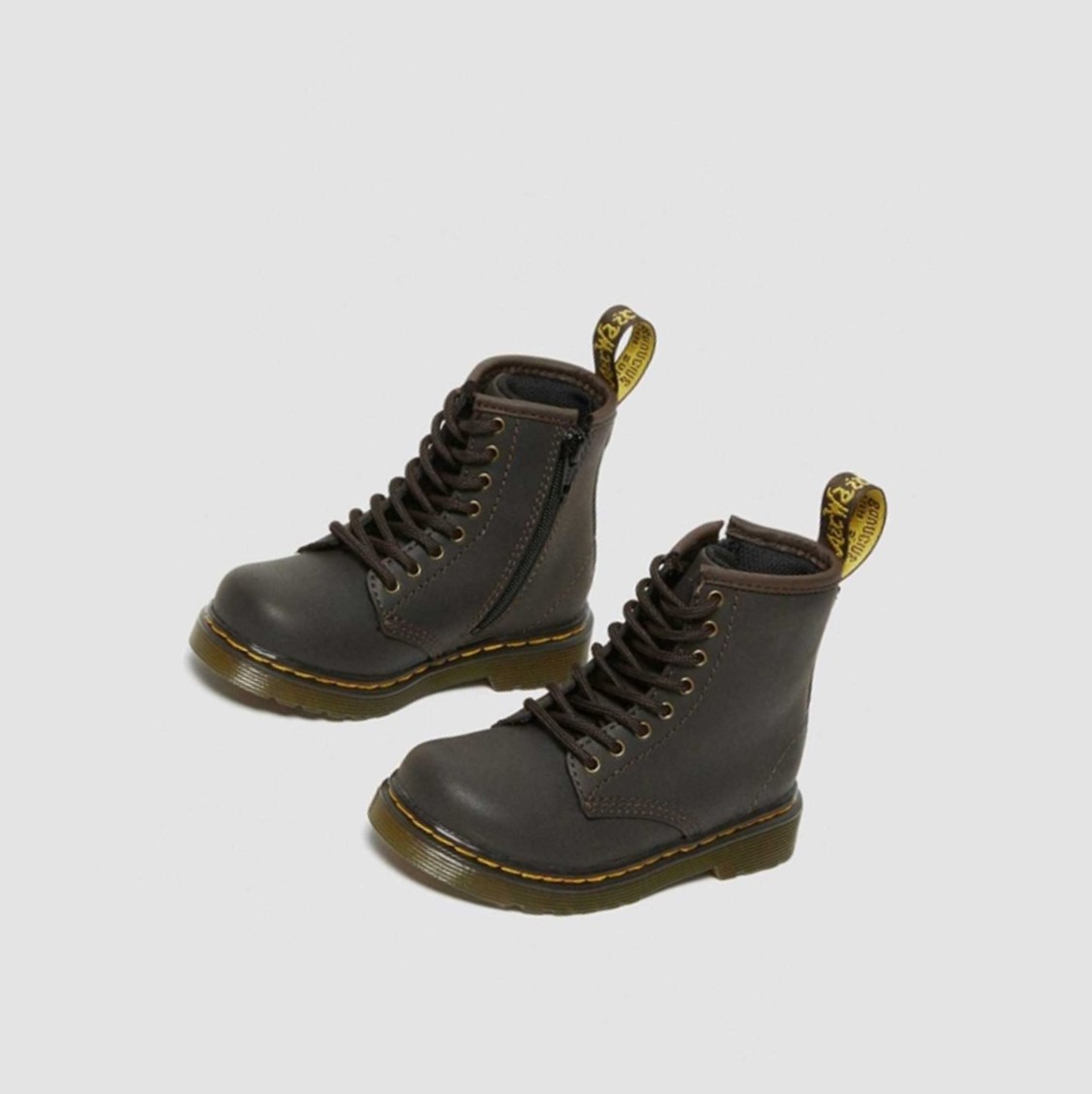 Dr Martens 1460 Wildhorse Toddler Gyerek Fűzős Bakancs Sötétbarna | 503981YCI