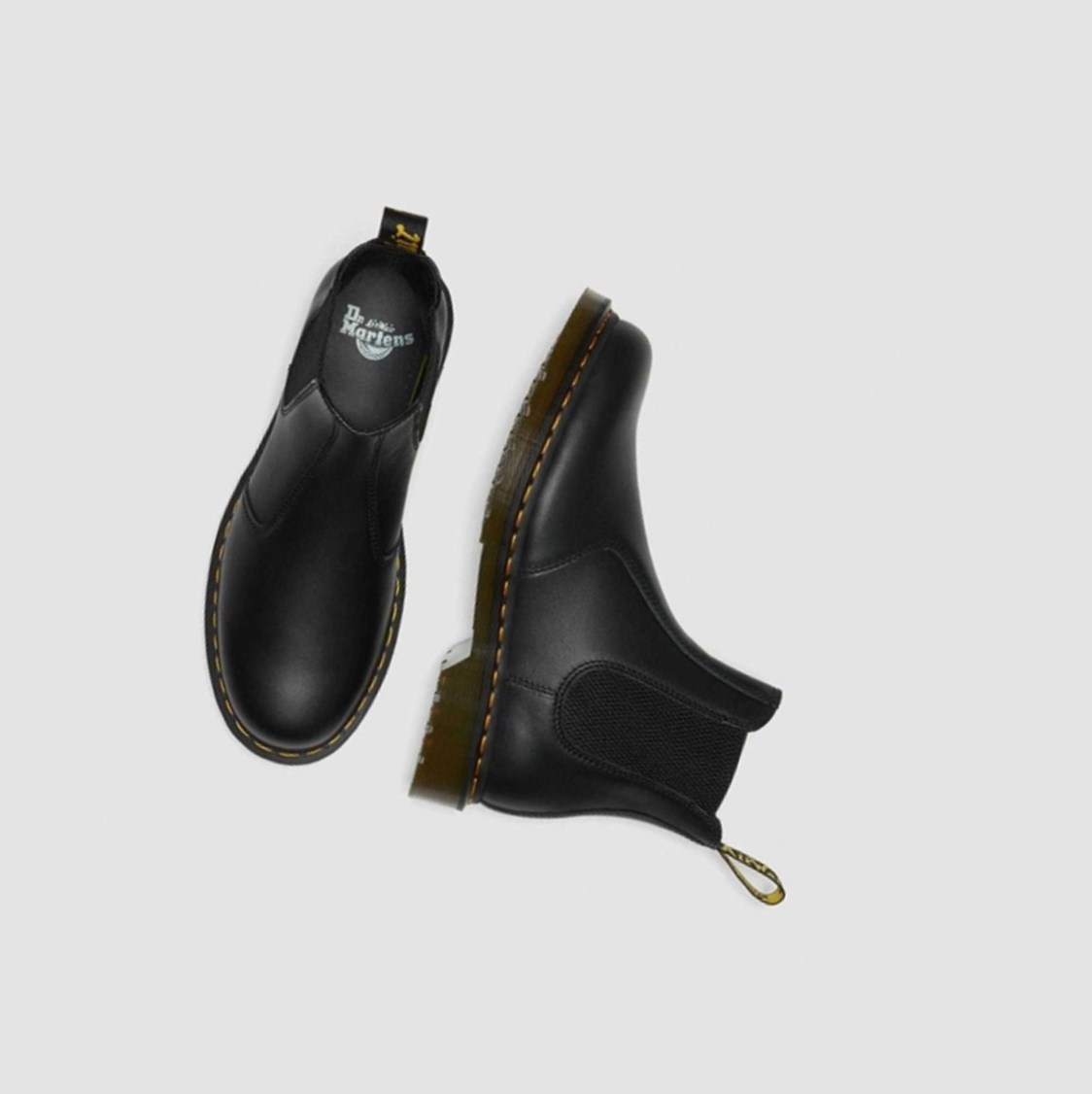 Dr Martens 2976 Nappa Férfi Chelsea Bakancs Fekete | 245167TJR