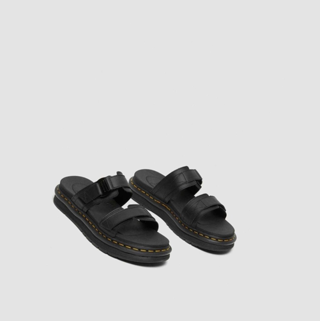 Dr Martens Chilton Papucs Férfi Slide Szandálok Fekete | 325740ODG