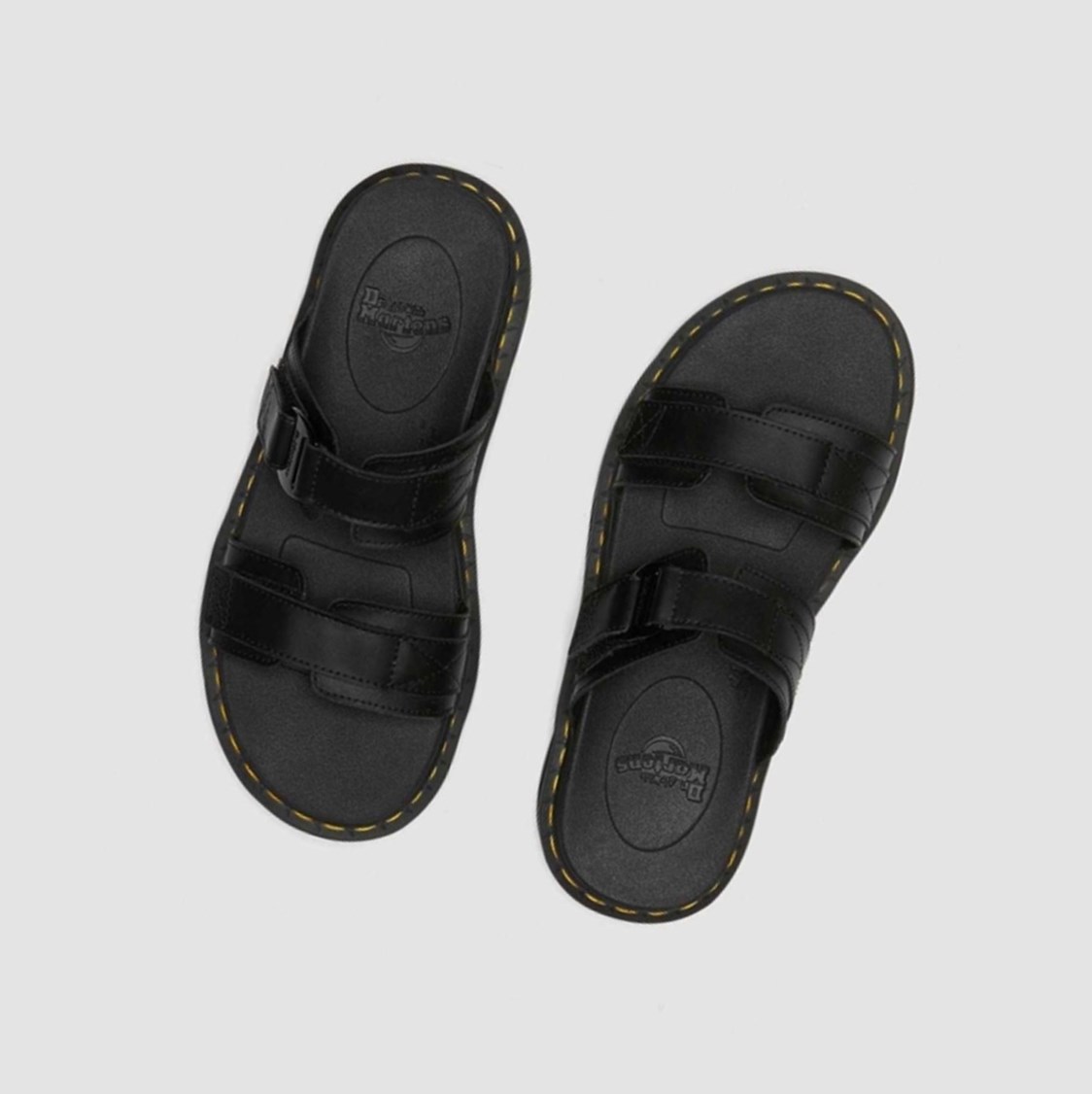 Dr Martens Chilton Papucs Férfi Slide Szandálok Fekete | 325740ODG