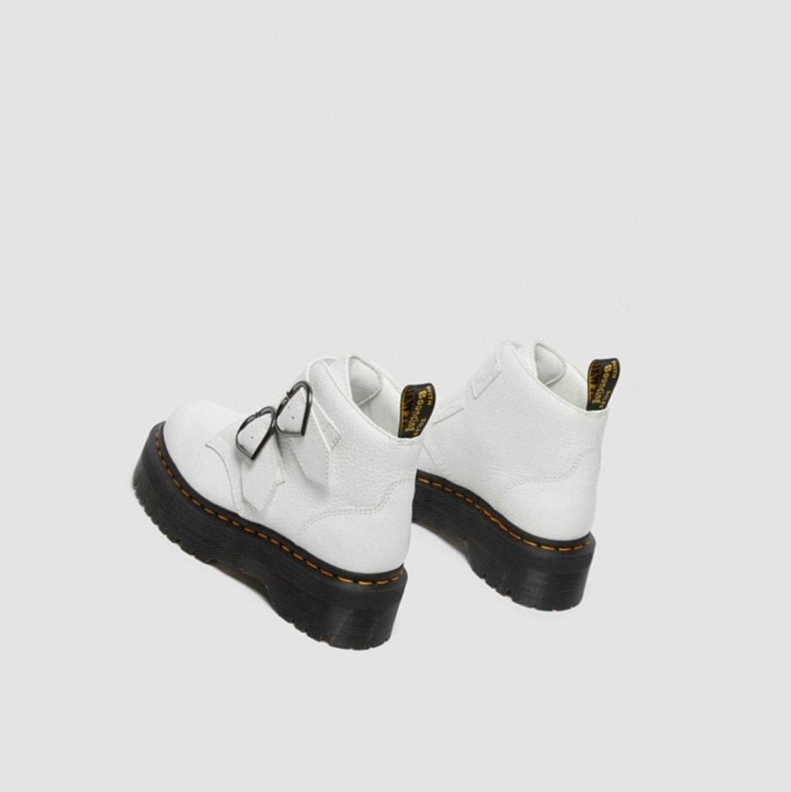 Dr Martens Devon Heart Női Platform Bakancs Fehér | 179284AIY