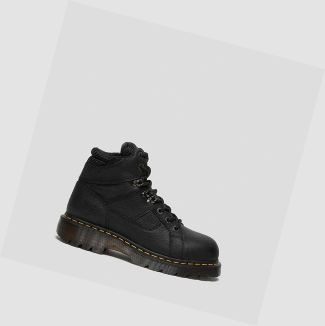 Dr Martens Ironbridge Grizzly Steel Toe Férfi Munkabakancs Fekete | 657203HTE