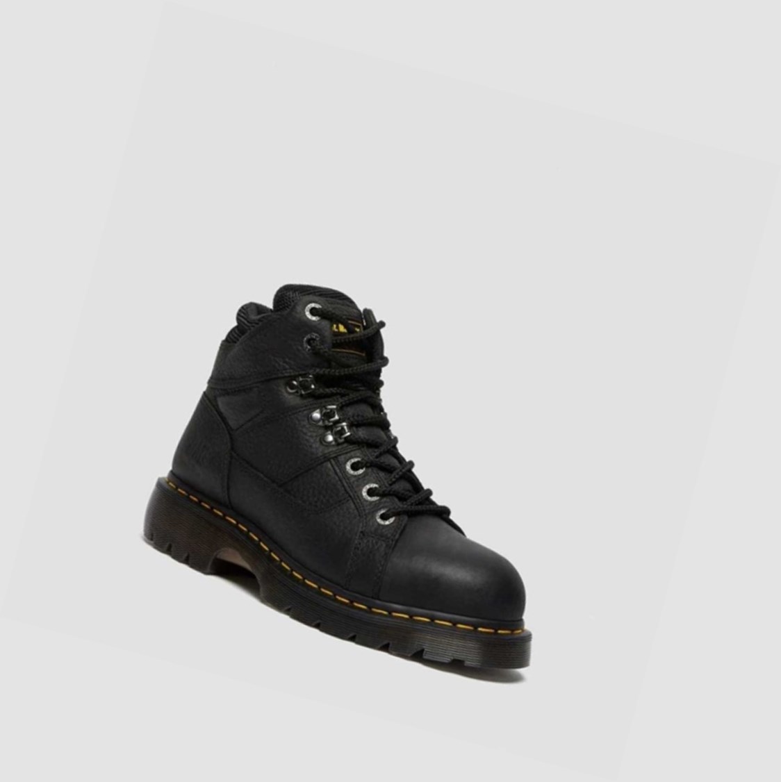 Dr Martens Ironbridge Grizzly Steel Toe Férfi Munkabakancs Fekete | 657203HTE