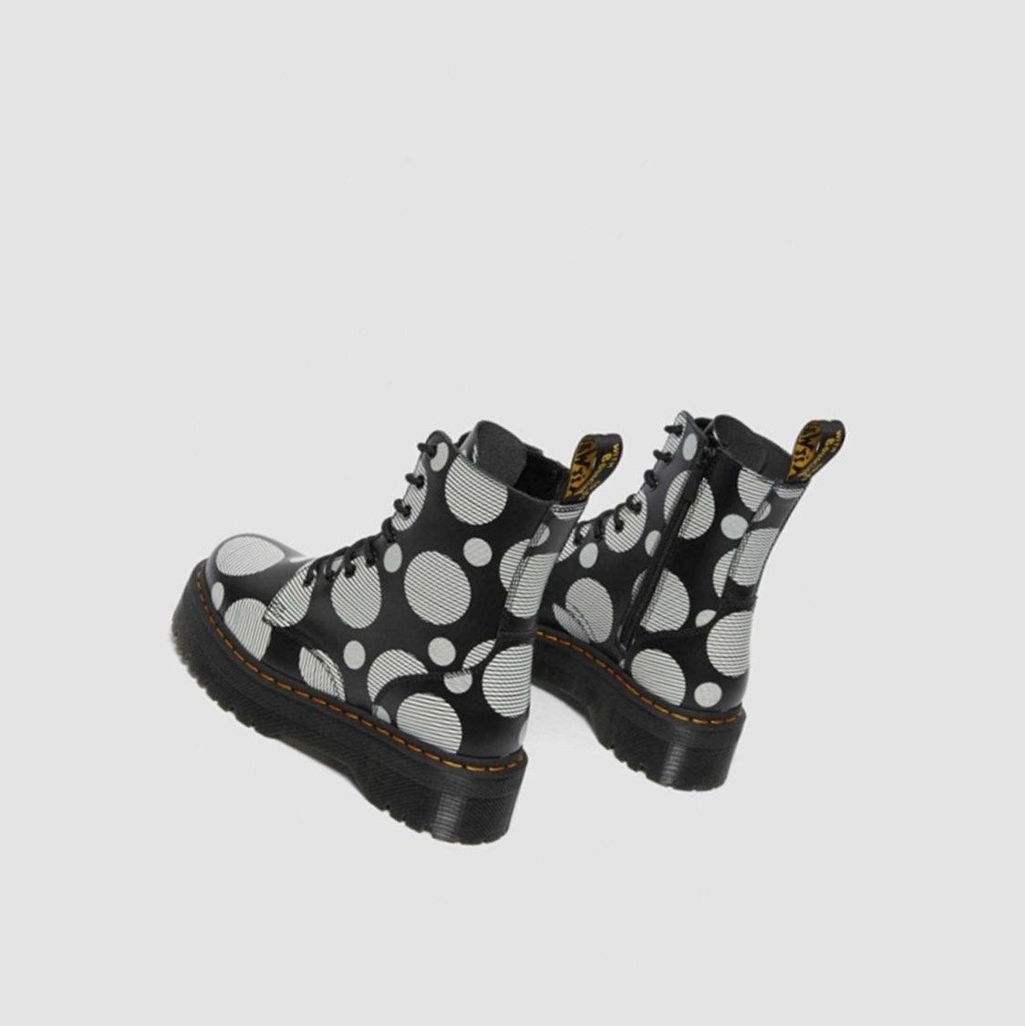 Dr Martens Jadon Polka Dot Smooth Férfi Platform Bakancs Fekete | 238509HBC