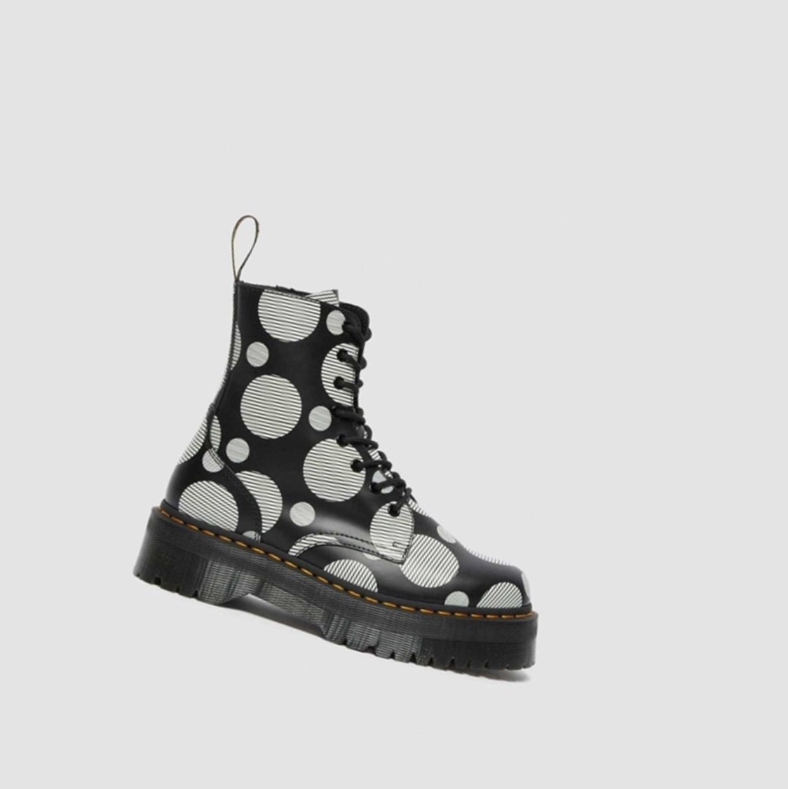 Dr Martens Jadon Polka Dot Smooth Férfi Platform Bakancs Fekete | 238509HBC