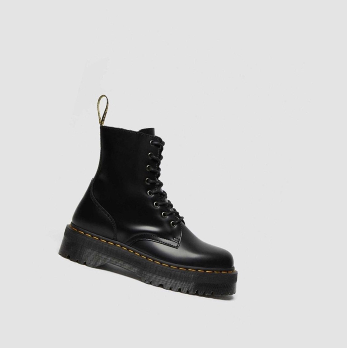 Dr Martens Jadon Smooth Férfi Platform Bakancs Fekete | 486795DPO