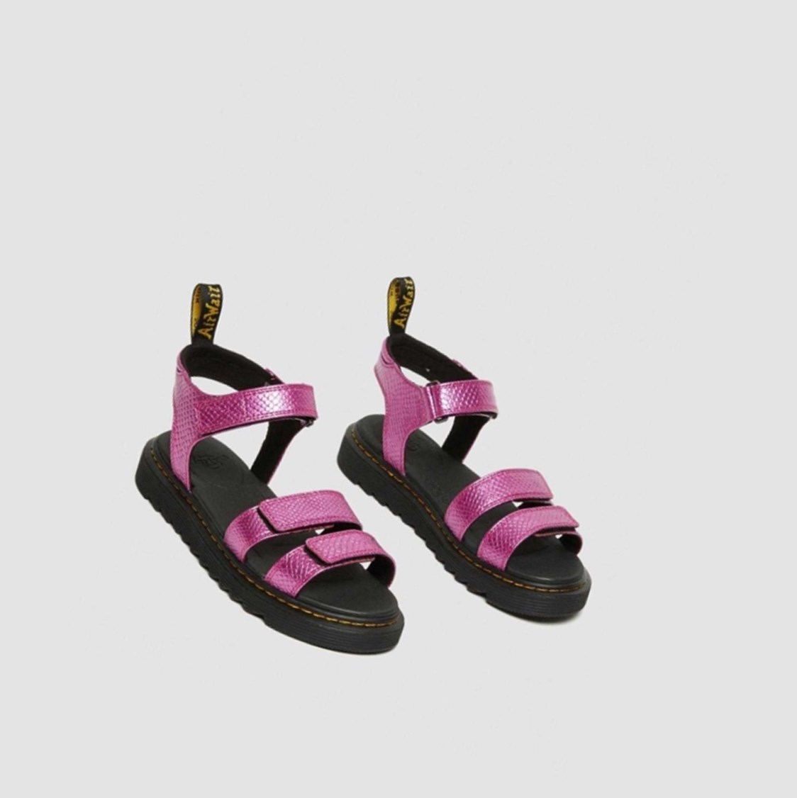 Dr Martens Klaire Reptile Emboss Youth Gyerek Pántos Szandál Rózsaszín | 147982KBT